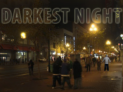 market dark night